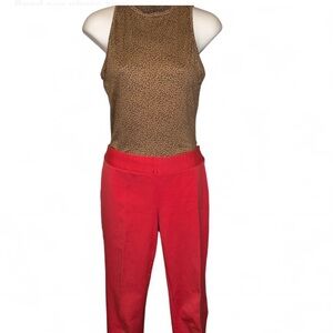 Lands' End Red Ankle Pants